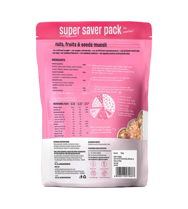 The Whole Truth Nuts Fruits & Seeds Muesli