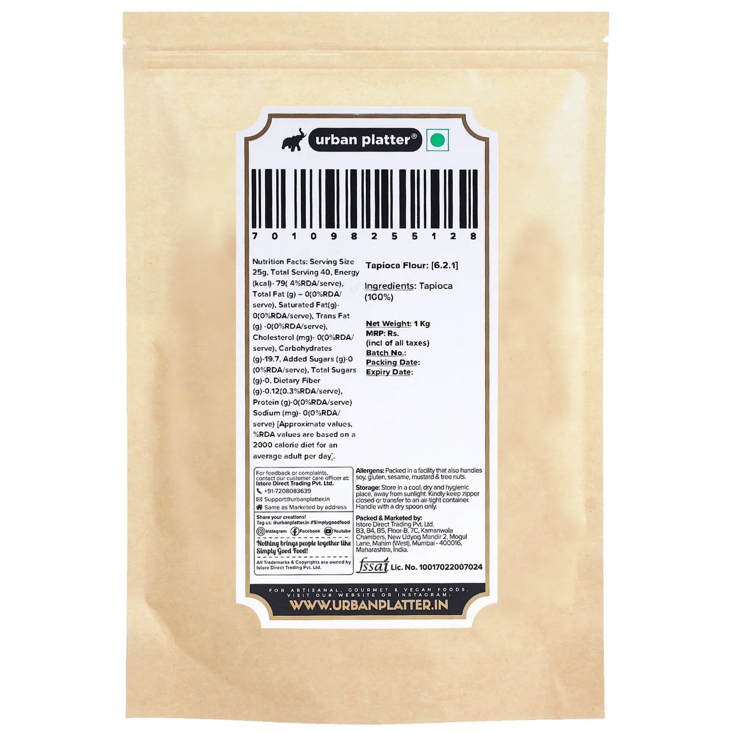 Urban Platter - Tapioca Flour 1kg