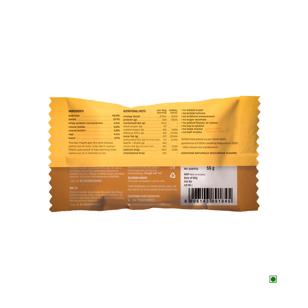 The Whole Truth Peanut Millet Cocoa Protein Bar