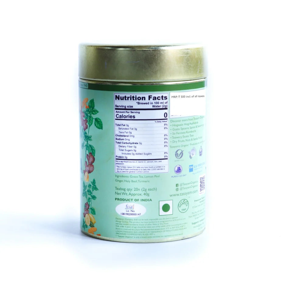 Tassyam Organic- Tulsi Ginger Teabag