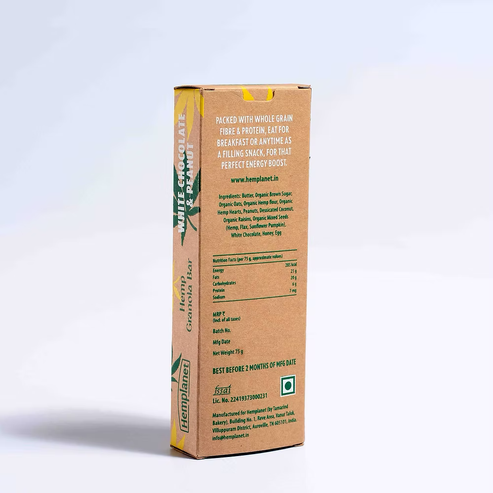Hemplanet - Granola Bar White Chocolate & Peanut