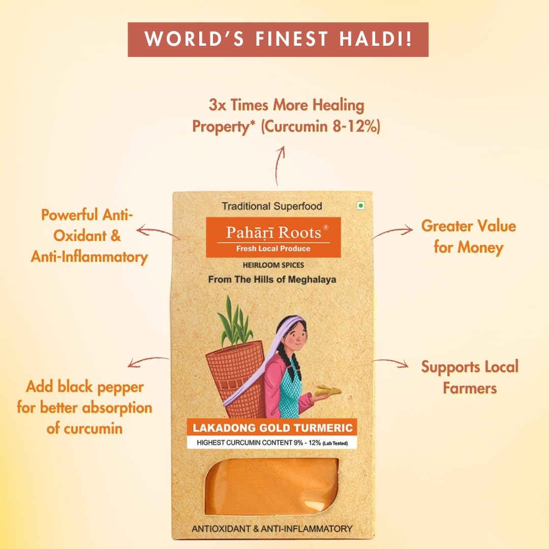 Pahari Roots Lakadong Gold Turmeric