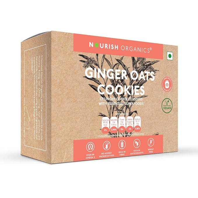 Nourish Organics - Ginger Oats Cookies