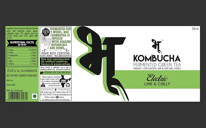 Bhu Kombucha - Electric 100ml