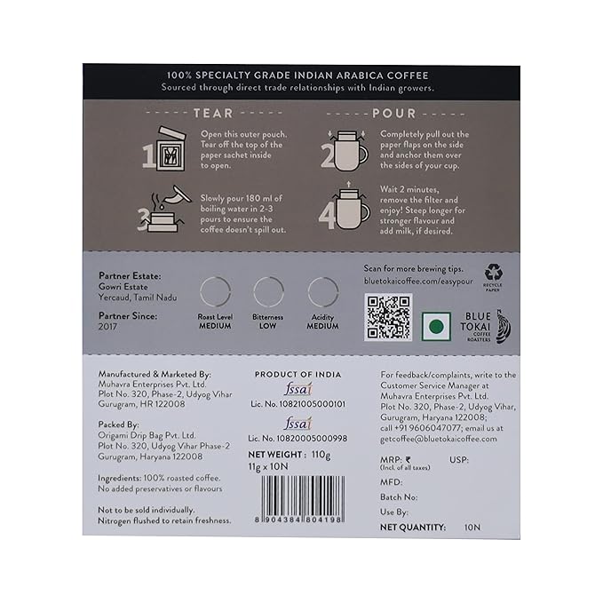 Blue Tokai - Gowri Estate 10 Sachets