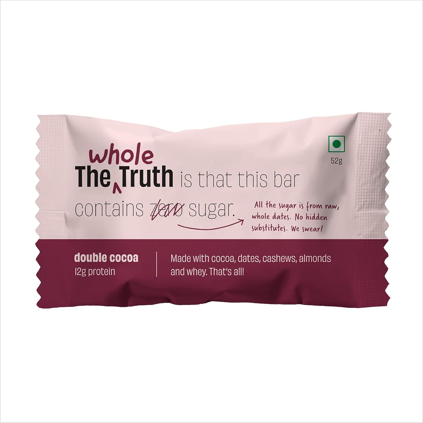 The Whole Truth Double Cocoa 52g Protein Bar