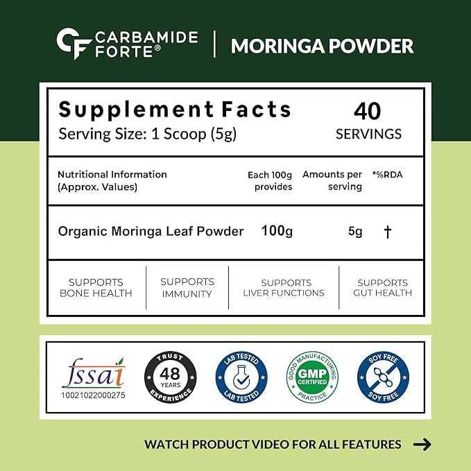 Carbamide Forte - Carbonic Organic Moringa Powder 200g