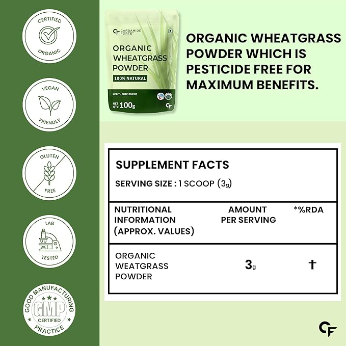 Carbamide Forte - Organic Wheat Grass Powder 100g