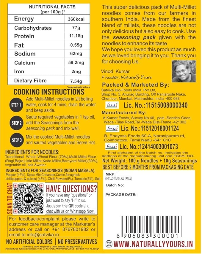 Naturally Yours - Multi Millet 180g