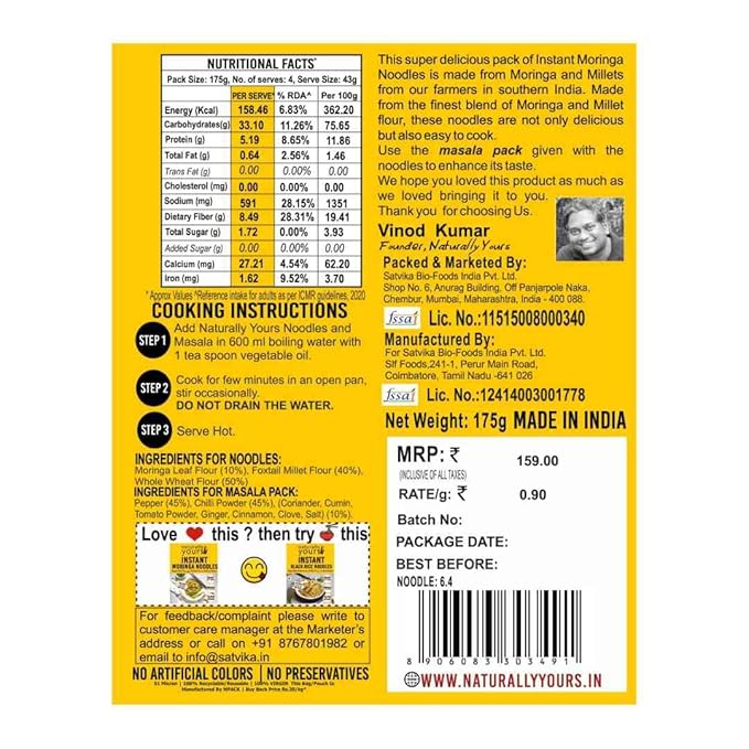 Naturally Yours - Moringa Noodle 175g