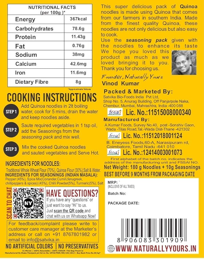 Naturally Yours - Quinoa Noodle 180g