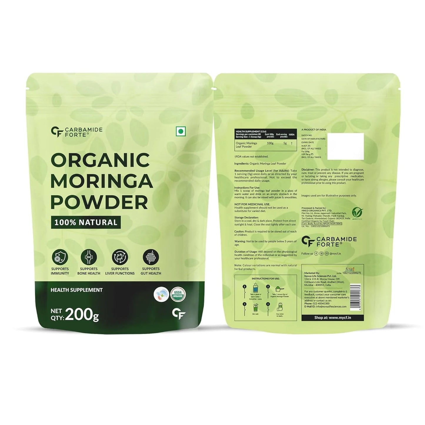 Carbamide Forte - Carbonic Organic Moringa Powder 200g