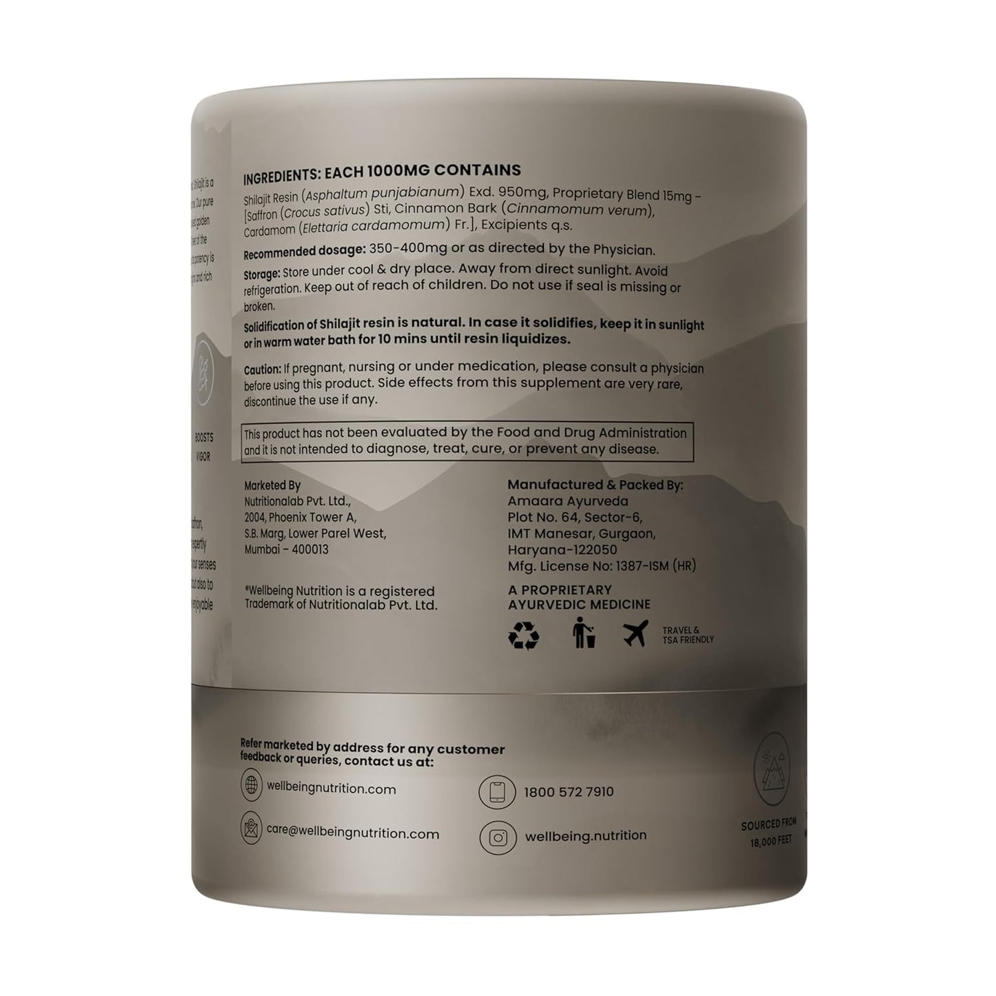 Wellbeing Nutrition Shilajit Silver 10g