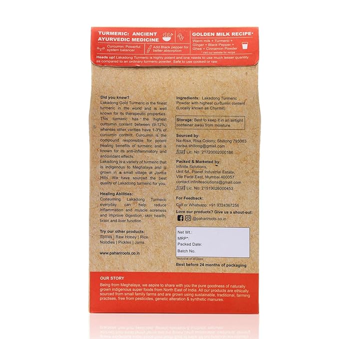 Pahari Roots Lakadong Gold Turmeric