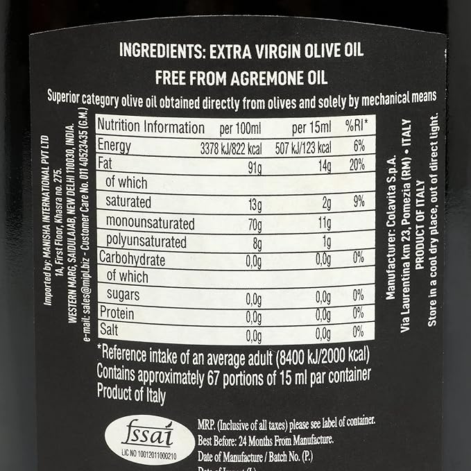 Colavita - Extra Virgin Olive Oil 1ltr