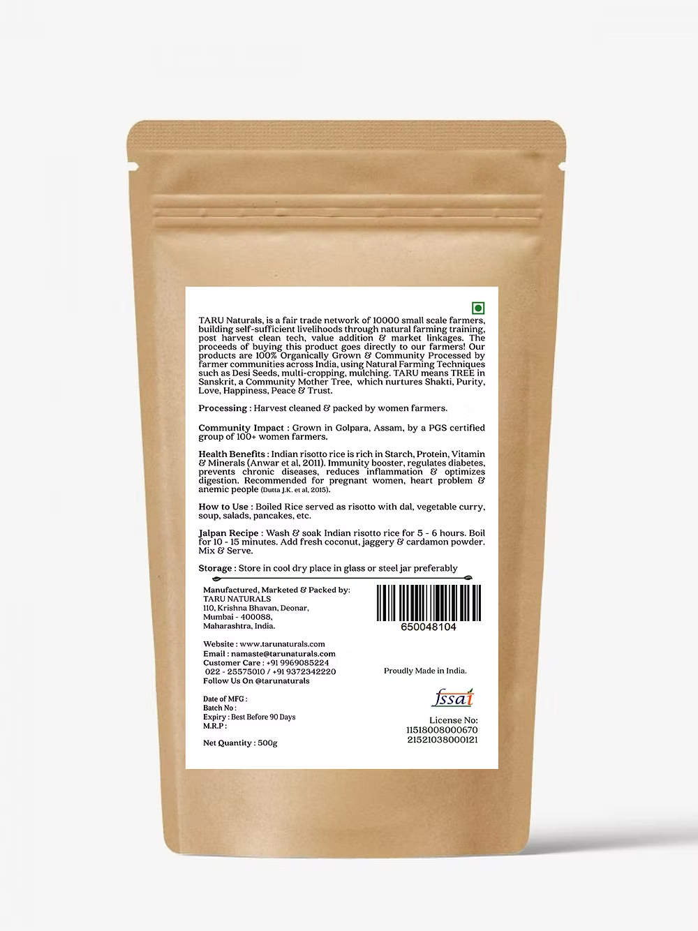 Taru - Risotto Rice 500g