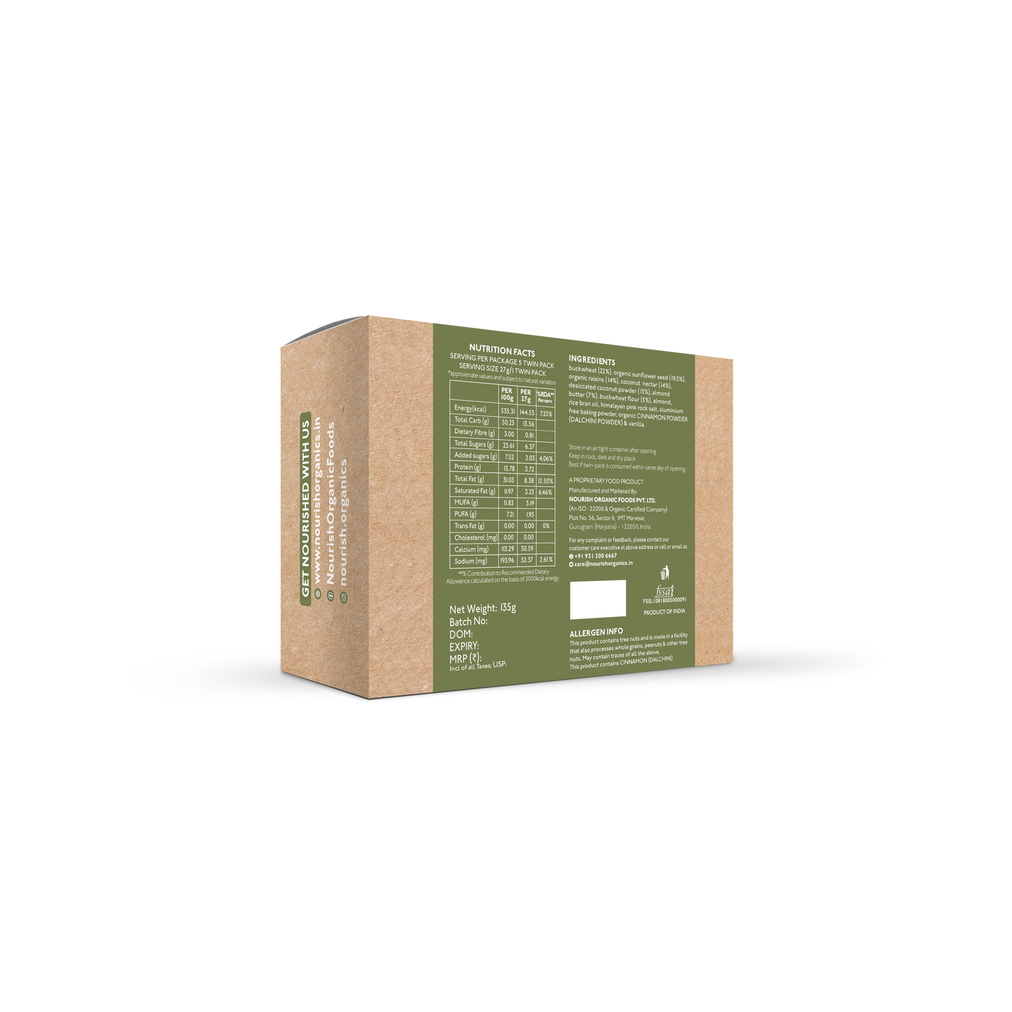 Nourish Organics - Almond Buckwheat Cookies