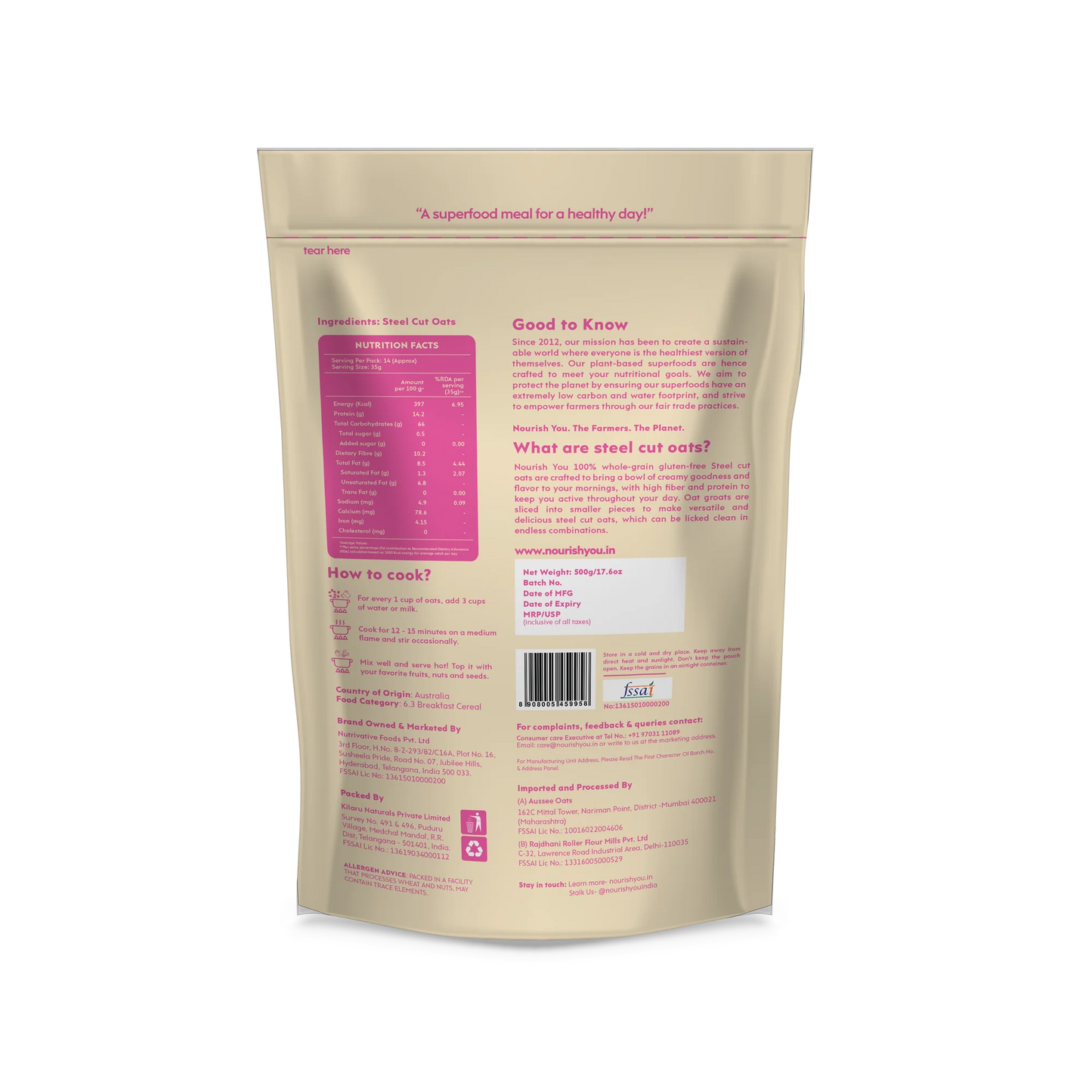 Nourish You - Steel Cut Oats