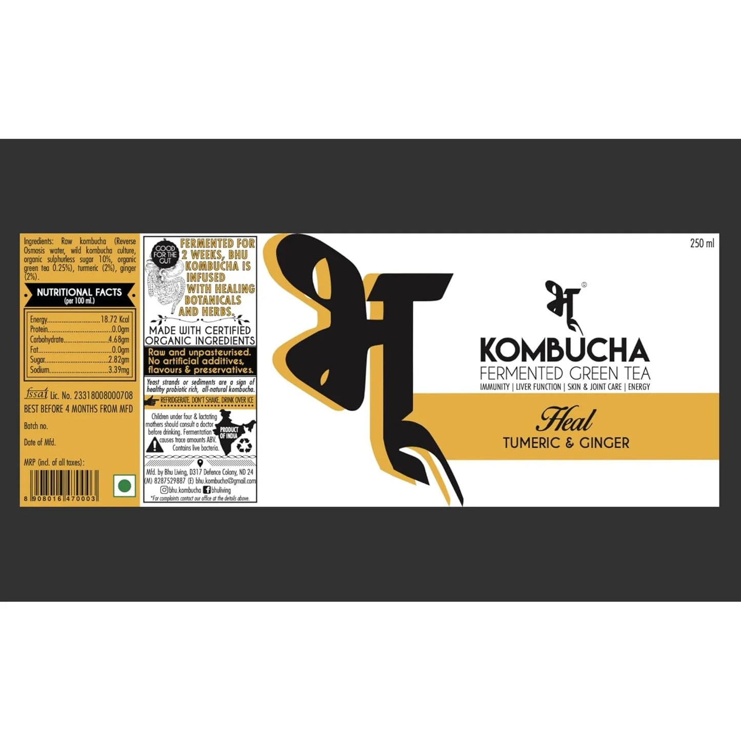 Bhu Kombucha - Heal 100ml
