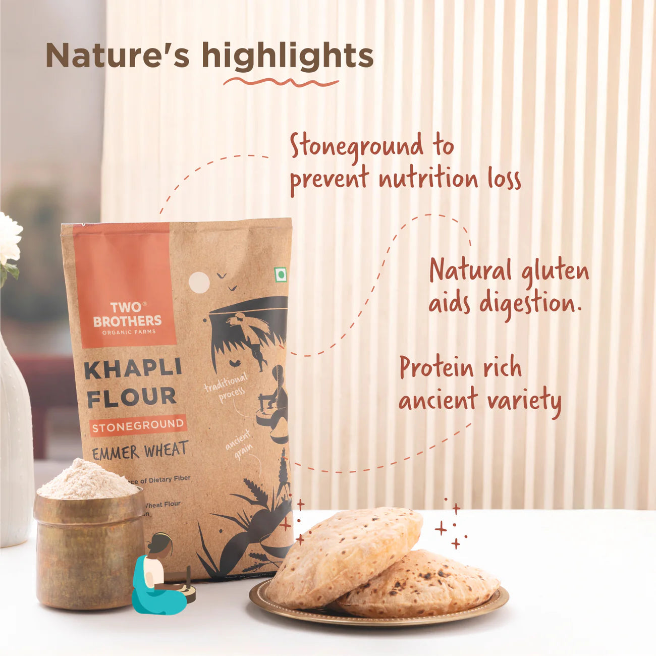TBOF Stoneground Khapli Flour