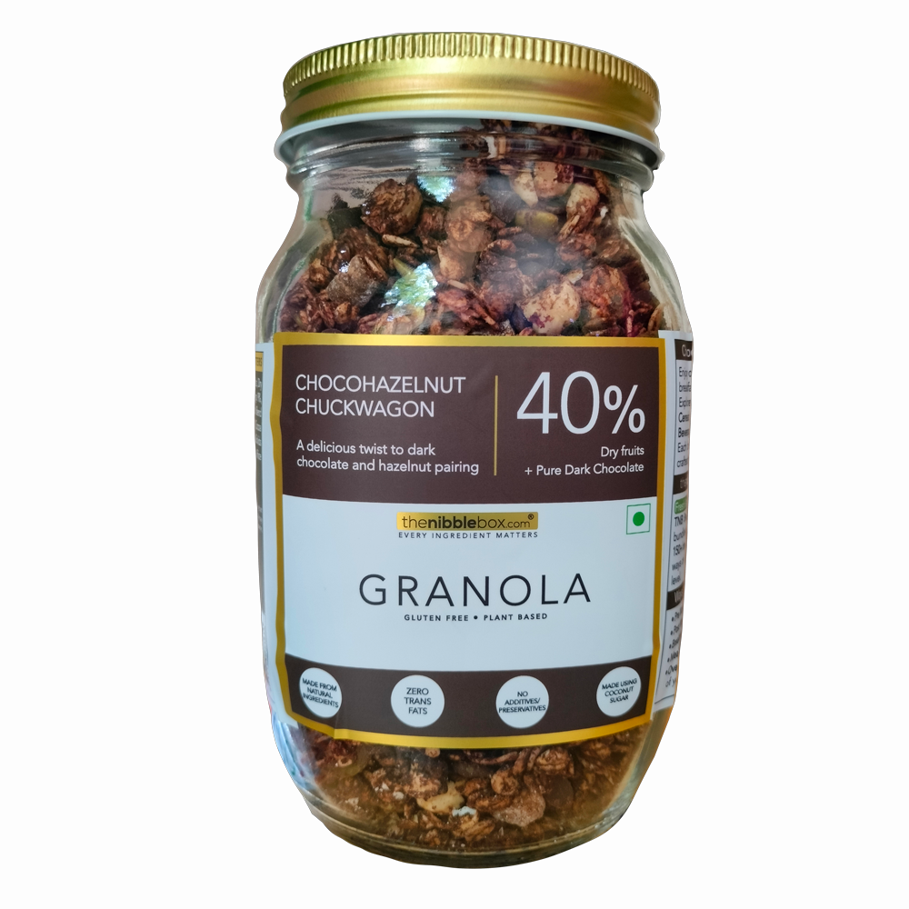 The Nibble Box Chocohazelnut Chukwagon Granola