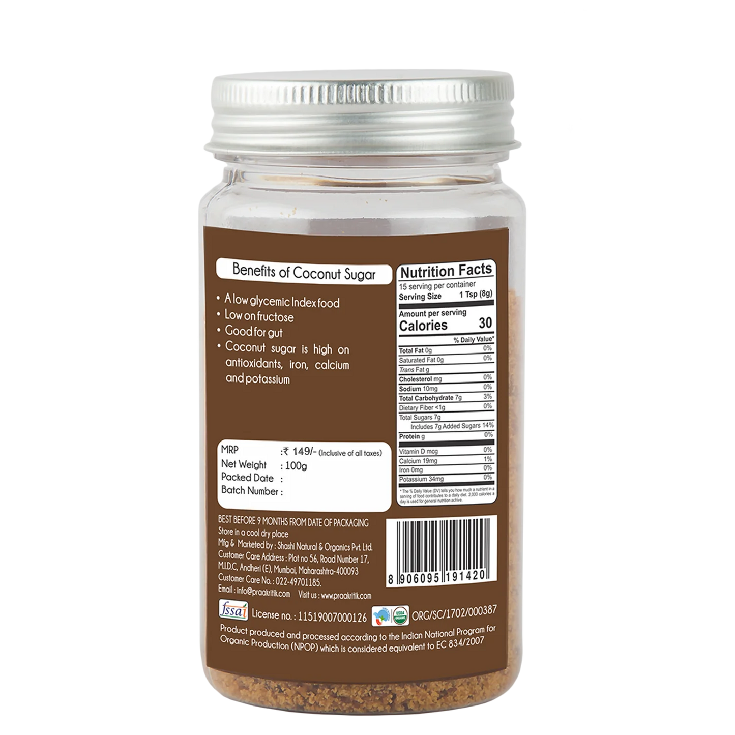 Praakritik Coconut Sugar 100g
