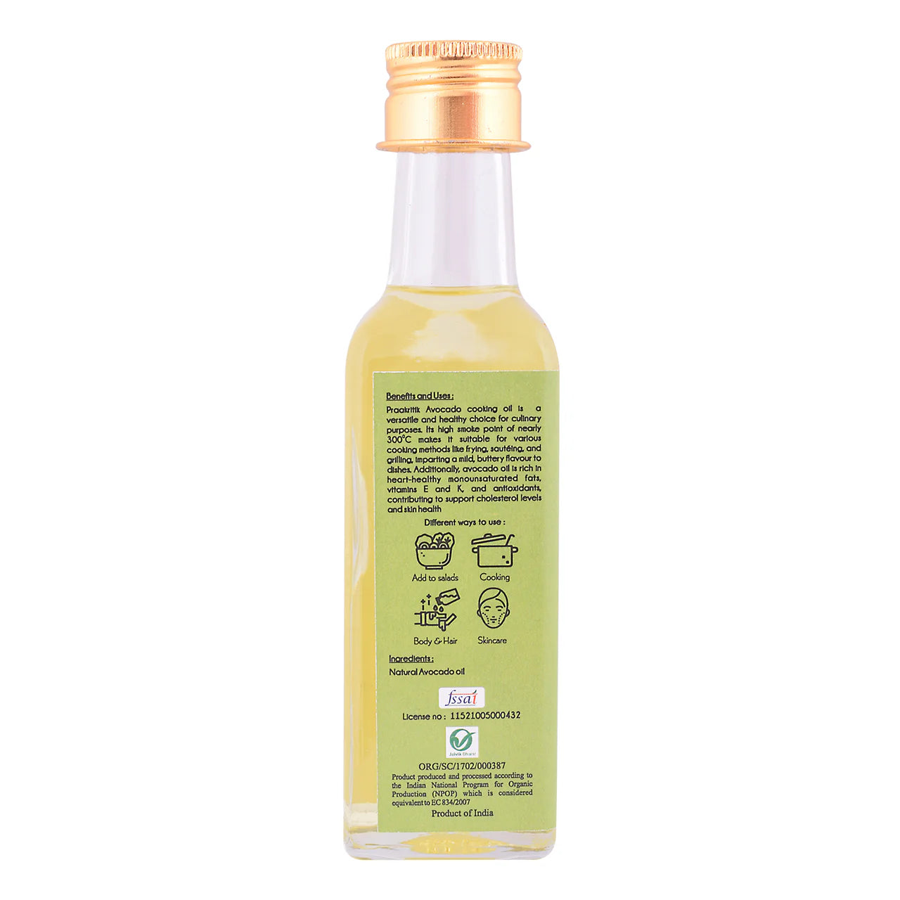 Praakritik Cold Press Cooking Avocado Oils 100ml