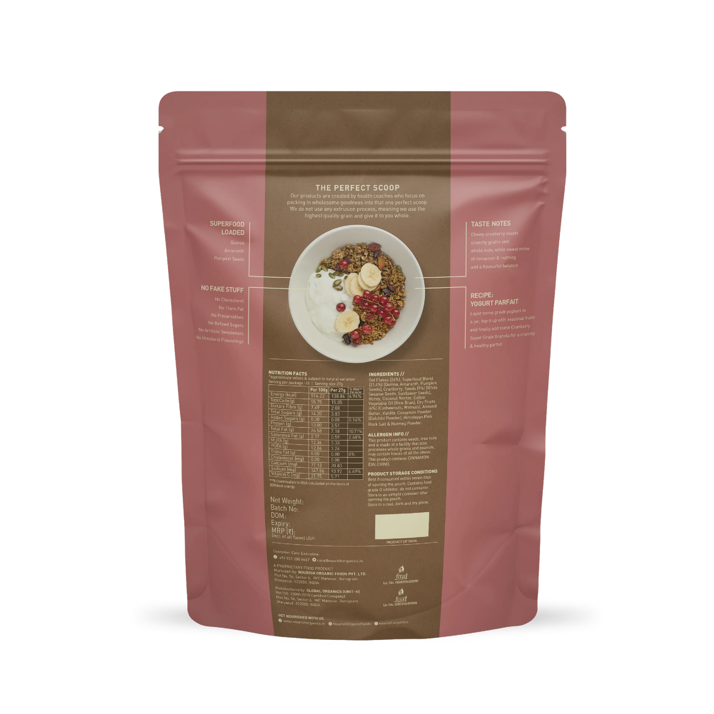 Nourish Organics - Cranberry Super Granola