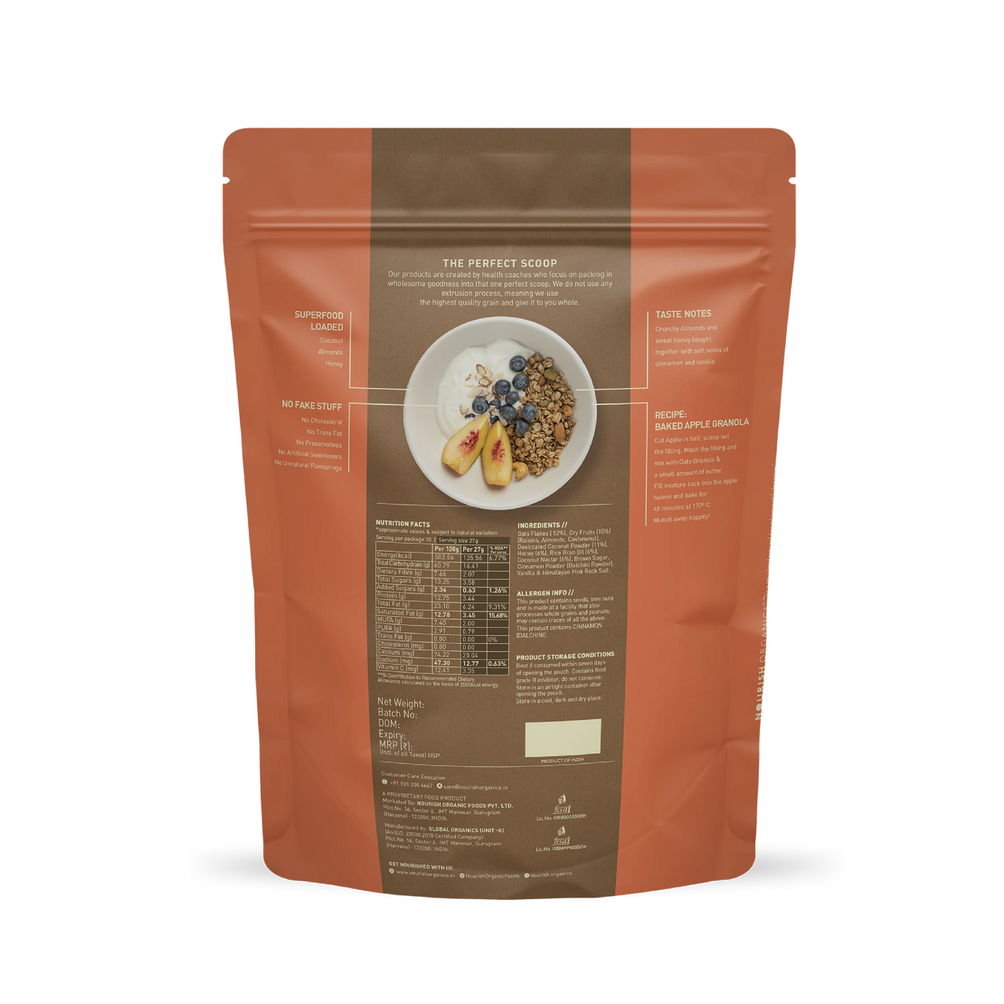 Nourish Organics - Cinnamon Oats Granola