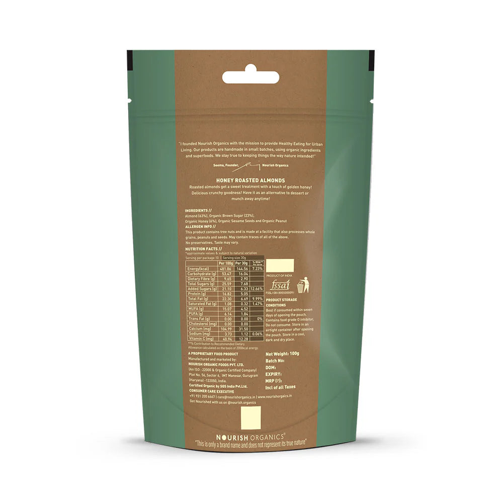 Nourish Organics - Honey Roasted Almond