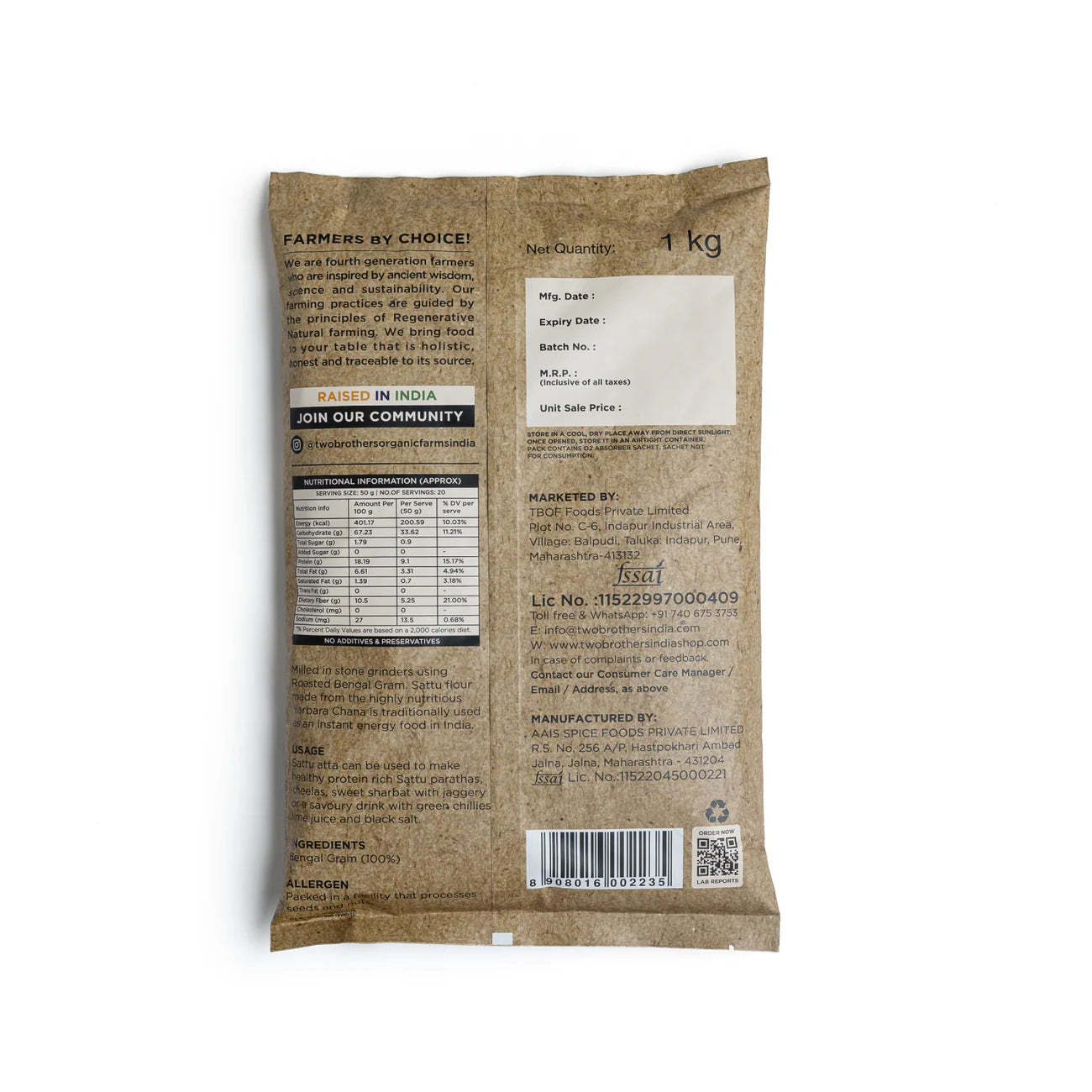 TBOF Sattu Flour 1kg