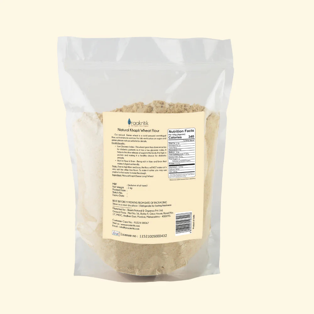 Praakritik Khapli Wheat Flour 1kg