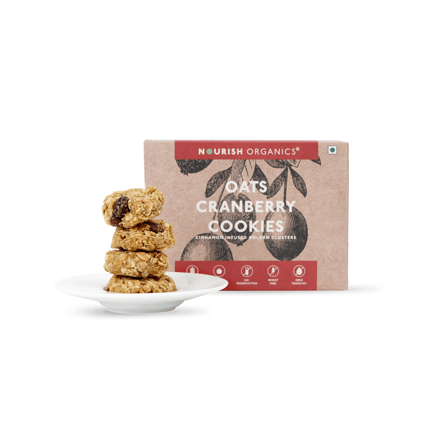 Nourish Organics - Oats Cranberry Cookies