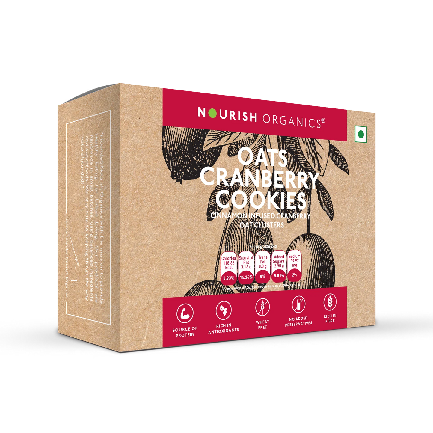 Nourish Organics - Oats Cranberry Cookies