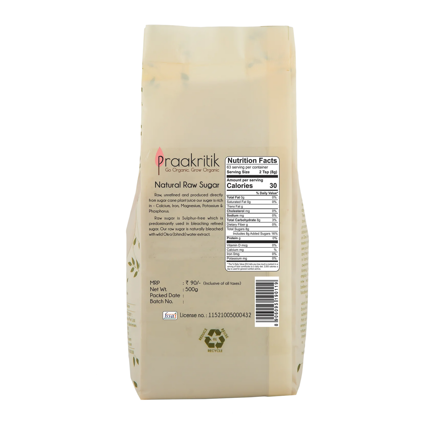 Praakritik Raw Sugar 500g