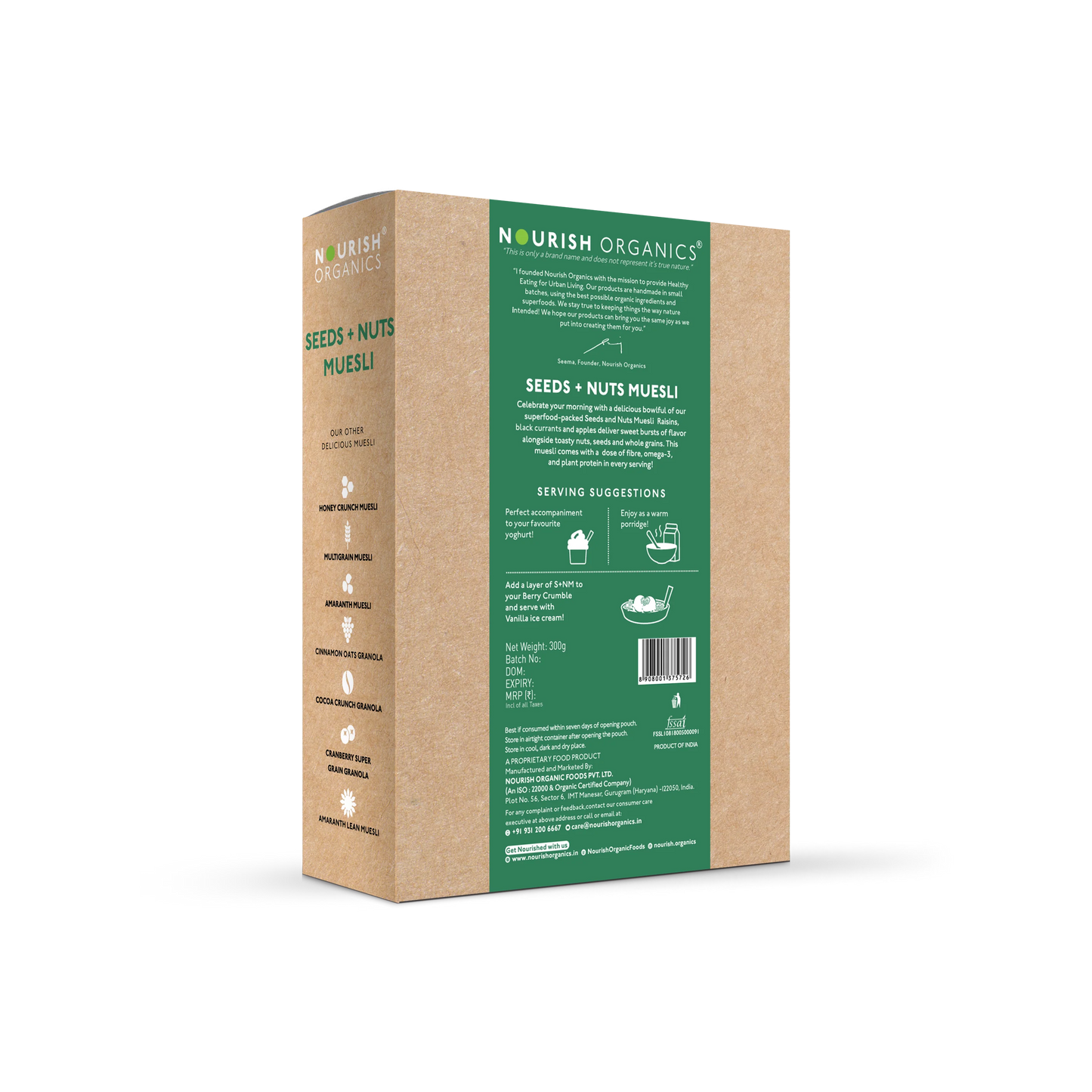 Nourish Organics - Seeds + Nuts Muesli
