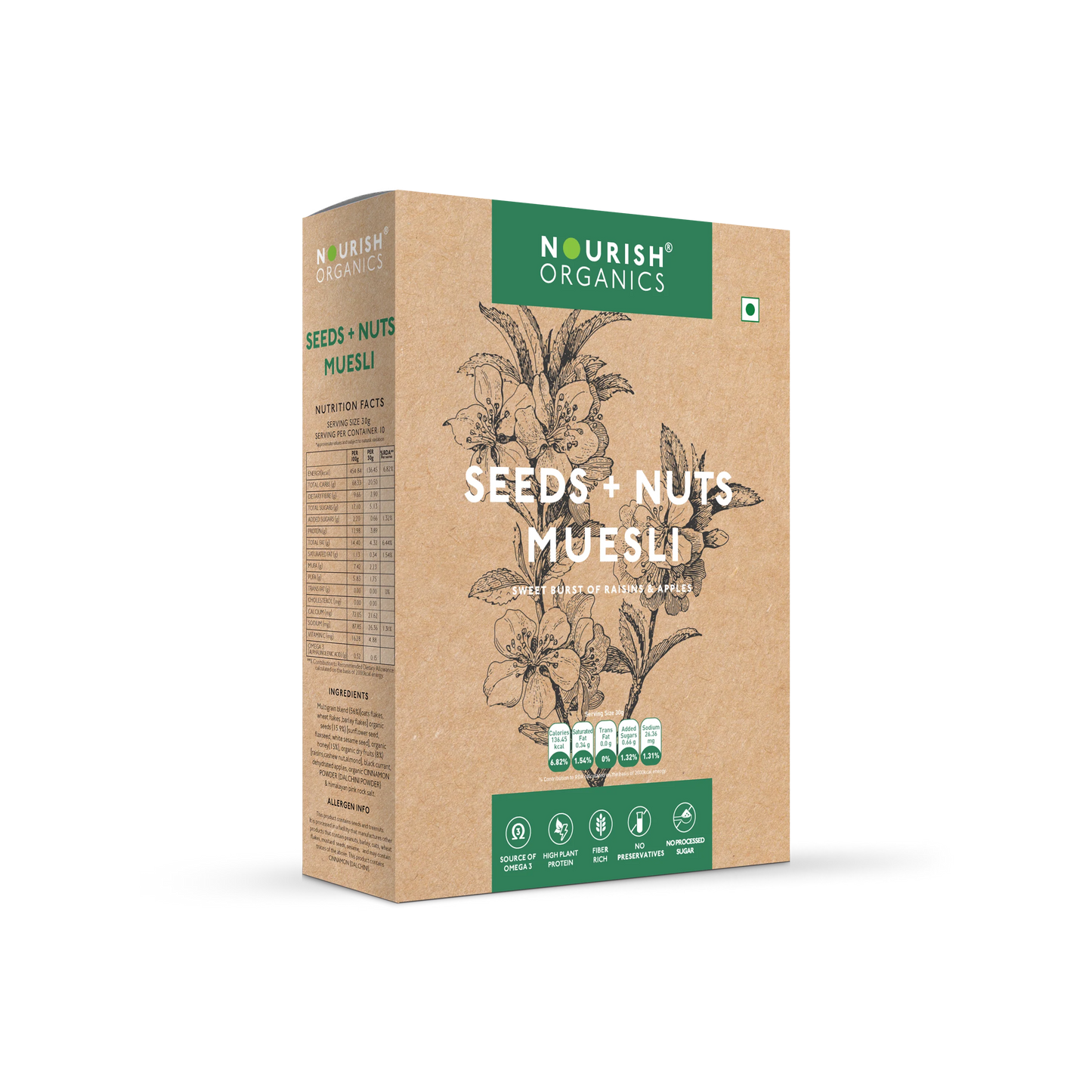 Nourish Organics - Seeds + Nuts Muesli