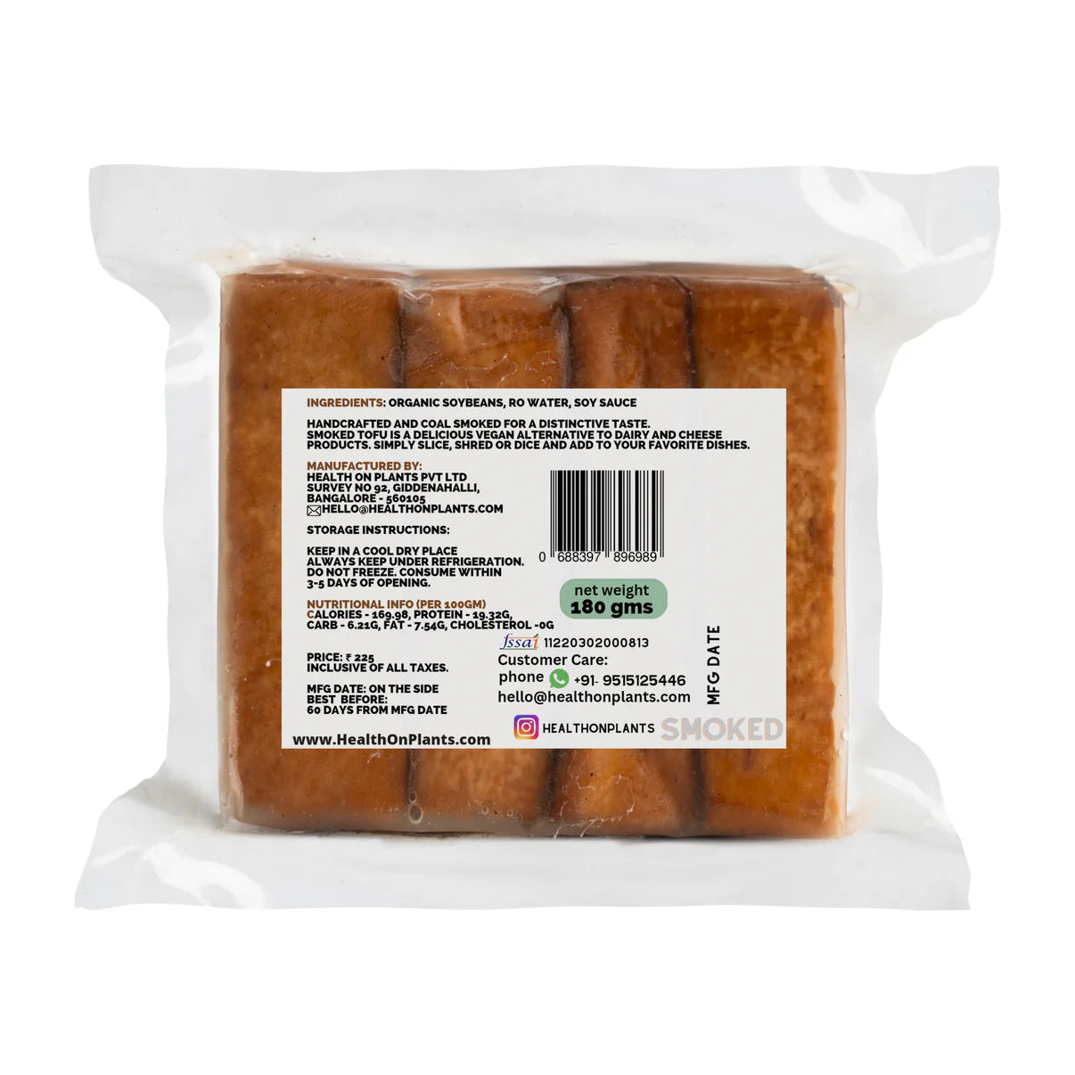 Health On Plant - Smoked Tofu 200gm