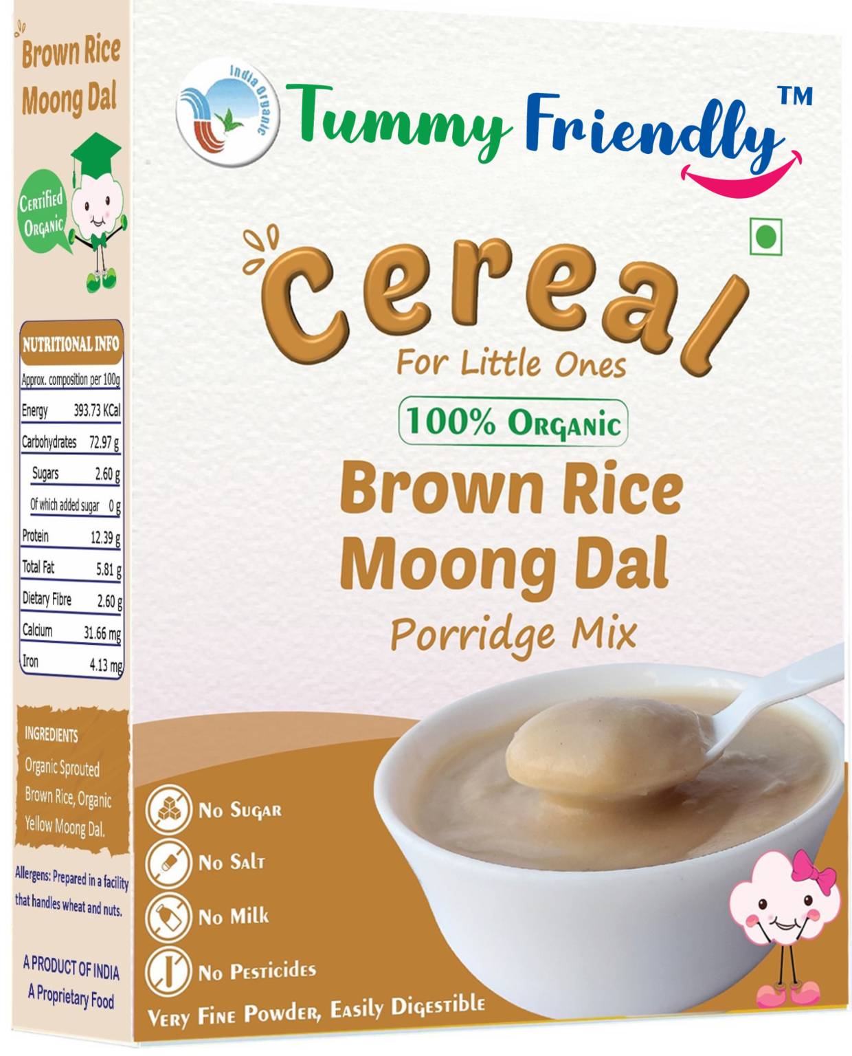 Tummy Friendly Brown Rice, Moong Dal Porridge Mix