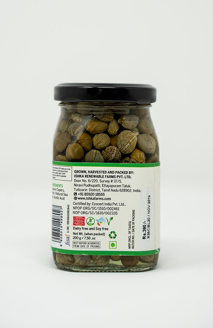 Ishka Farm - Organic Caper Capotes 9-11mm