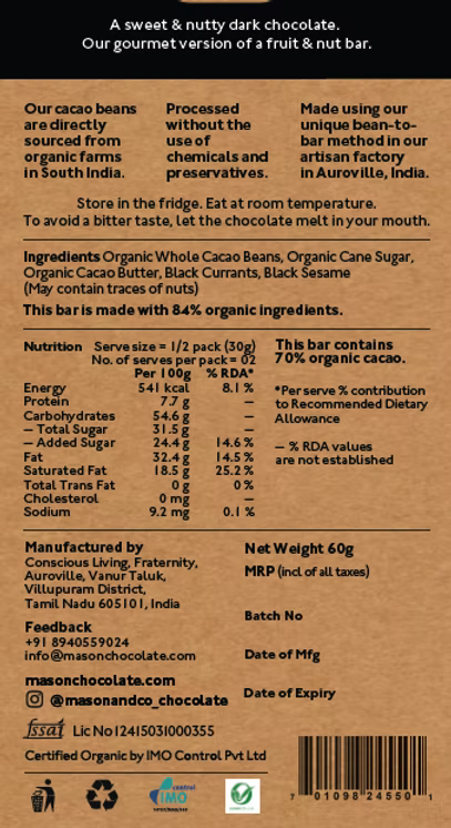 Mason & Co. - Black Sasame & Black Currant 60g