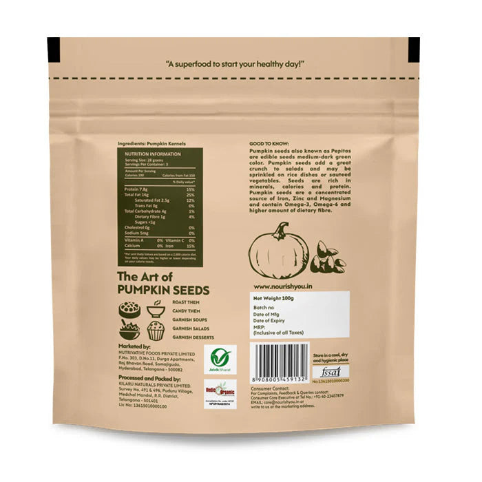 Nourish You - Roasted Pumpkin Seeds 100g