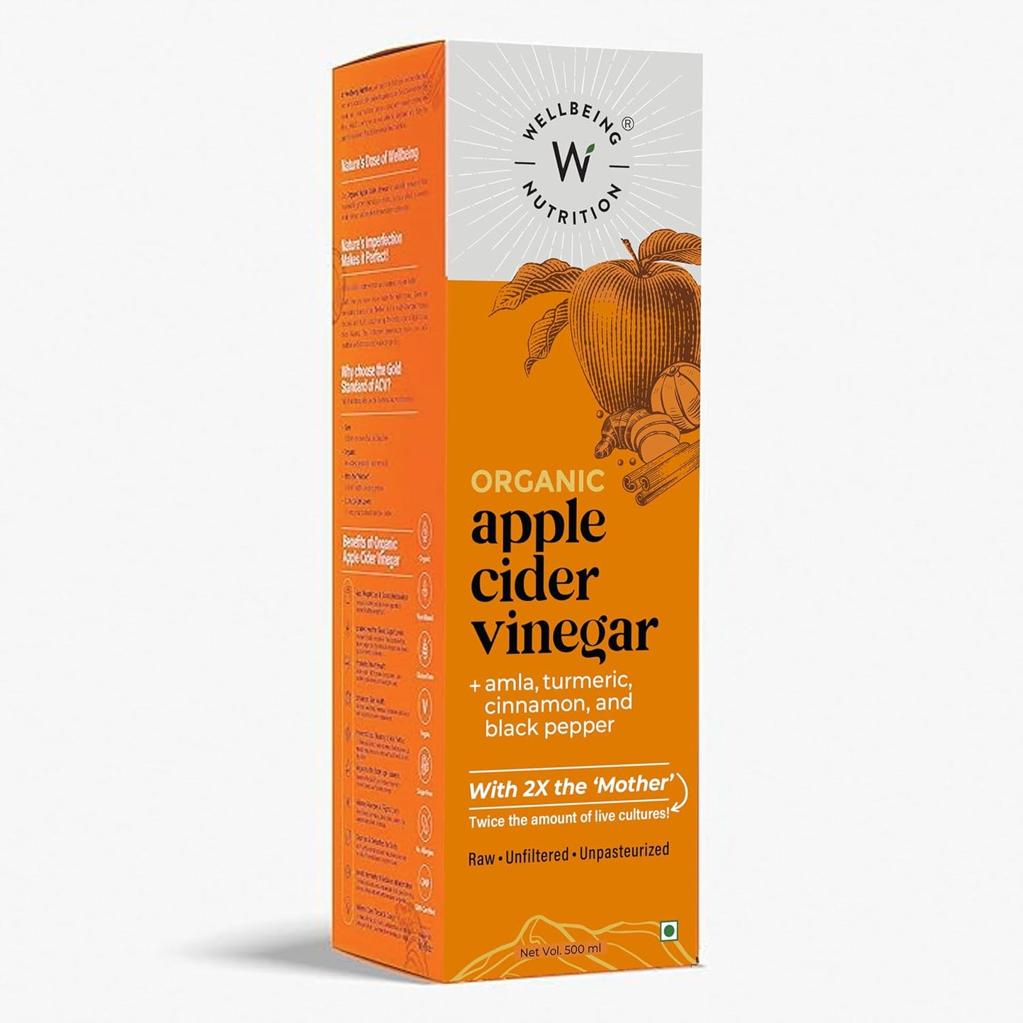 Wellbeing Nutrition Apple Cider Vinegar with Amla, Turmeric, Cinnamon and Black Pepper