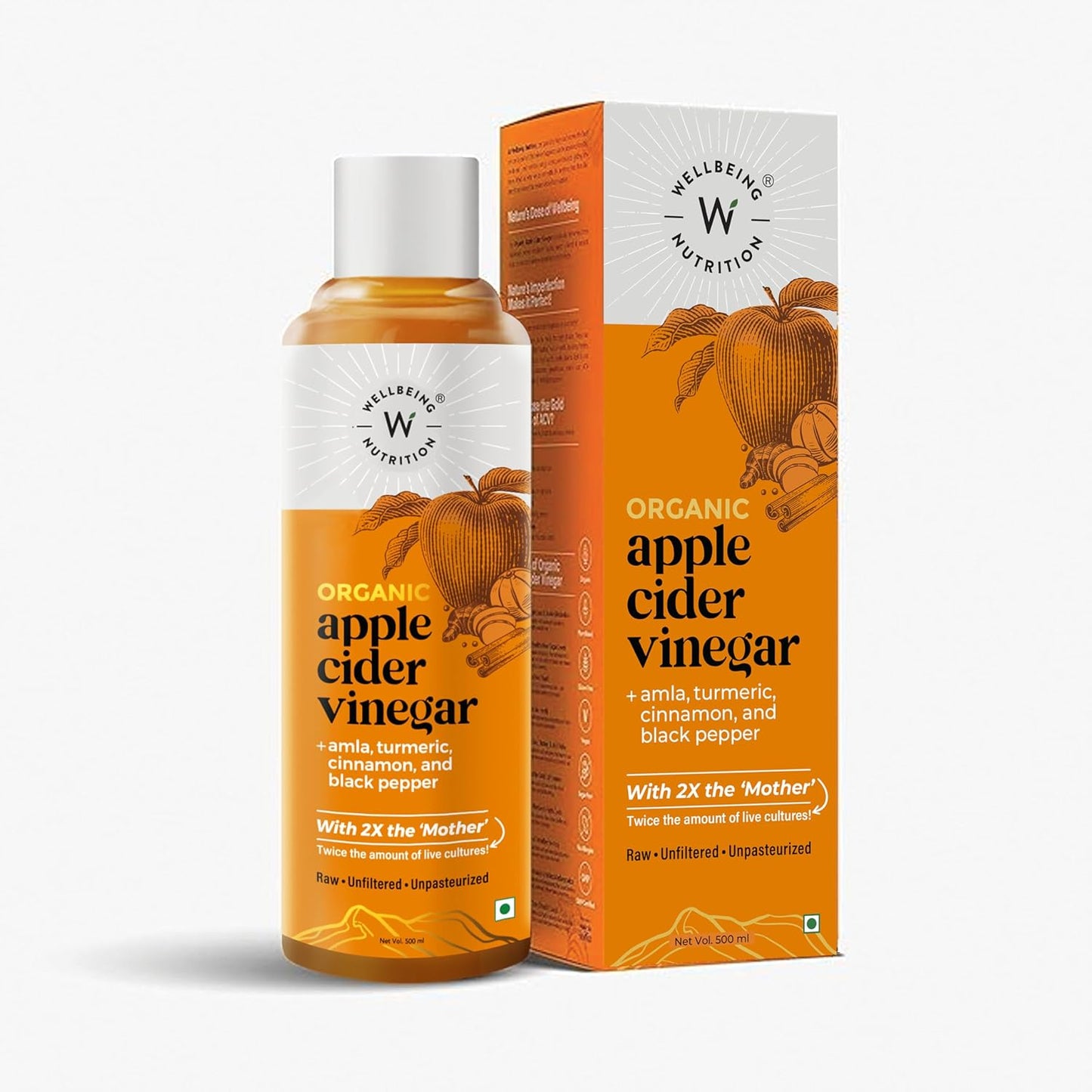 Wellbeing Nutrition Apple Cider Vinegar with Amla, Turmeric, Cinnamon and Black Pepper
