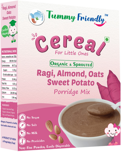 Tummy Friendly Ragi, Almond, Oats, Sweet Potato Porridge Mix
