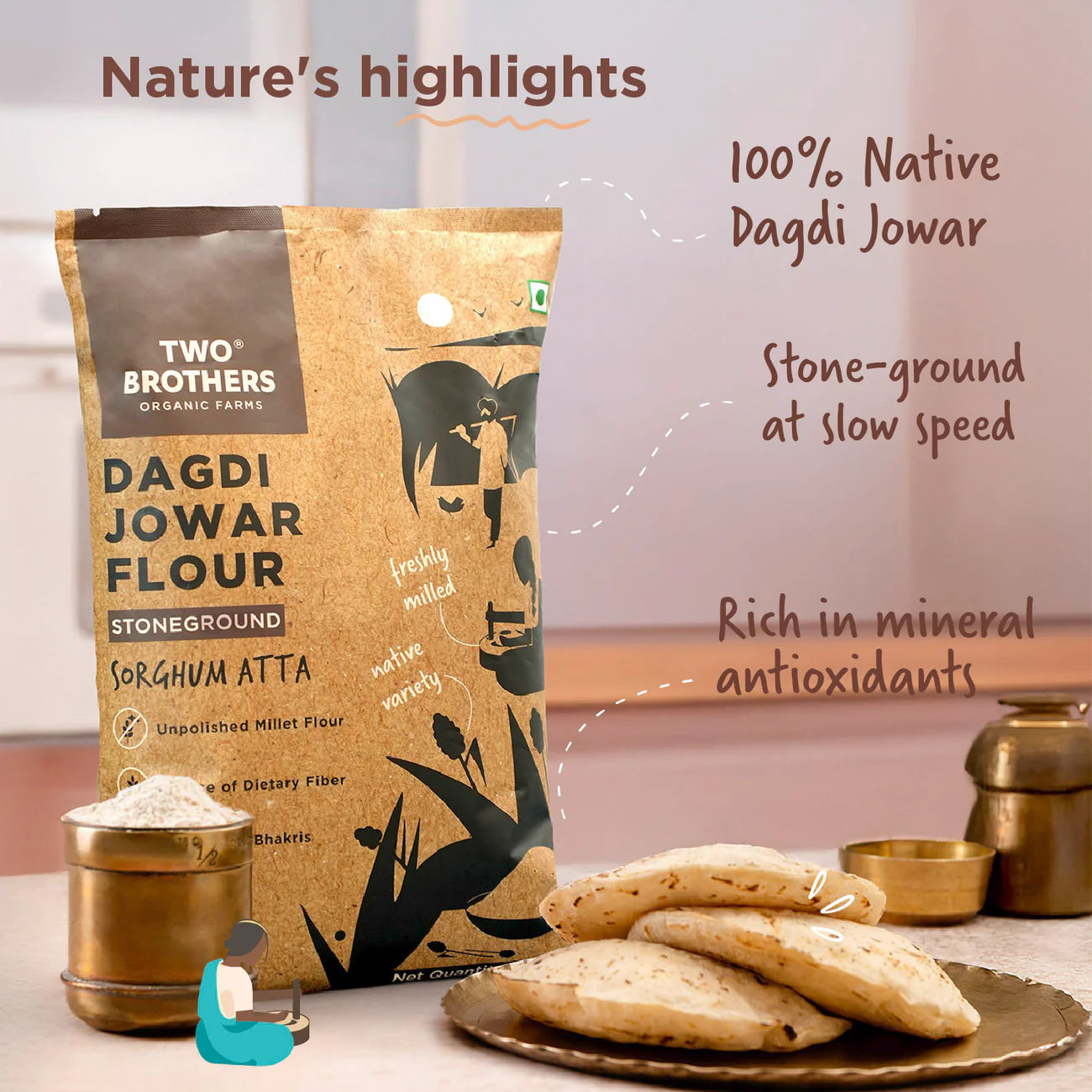 TBOF Stoneground Jowar Flour
