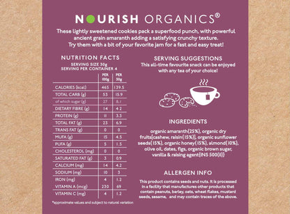 Nourish Organics - Fig Amaranth Cookies