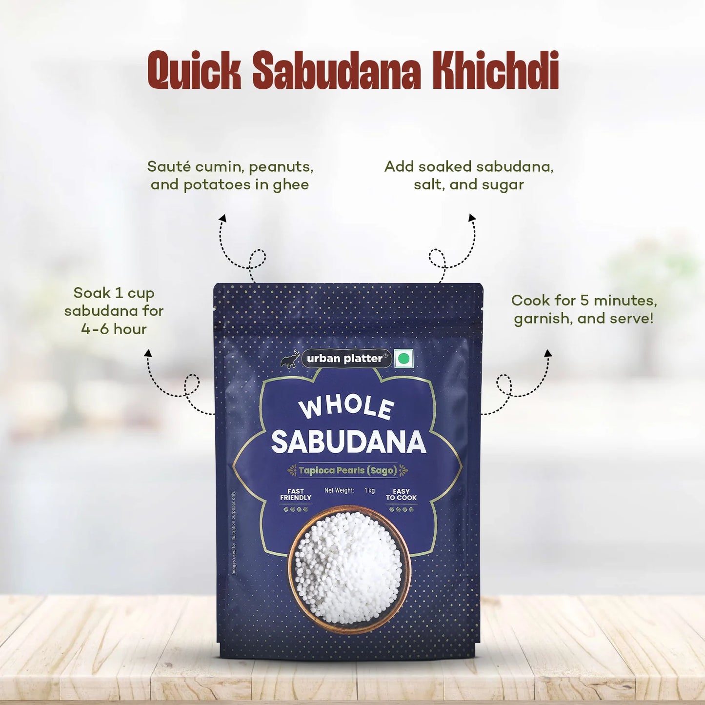 Urban Platter - Whole Sabudana 1kg