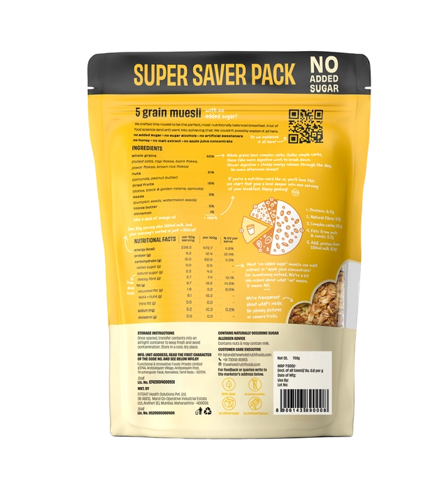 The Whole Truth- 5 Grain Muesli