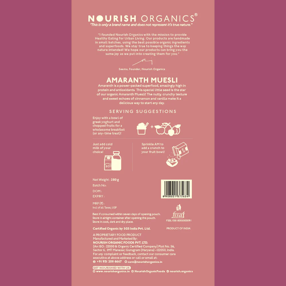 Nourish Organics - Amaranth Muesli